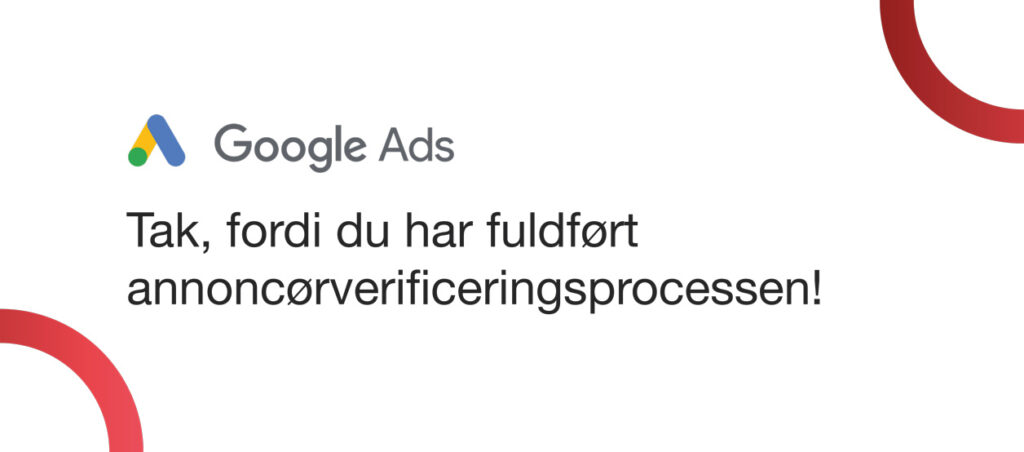 Google Ads Annoncørverificering
