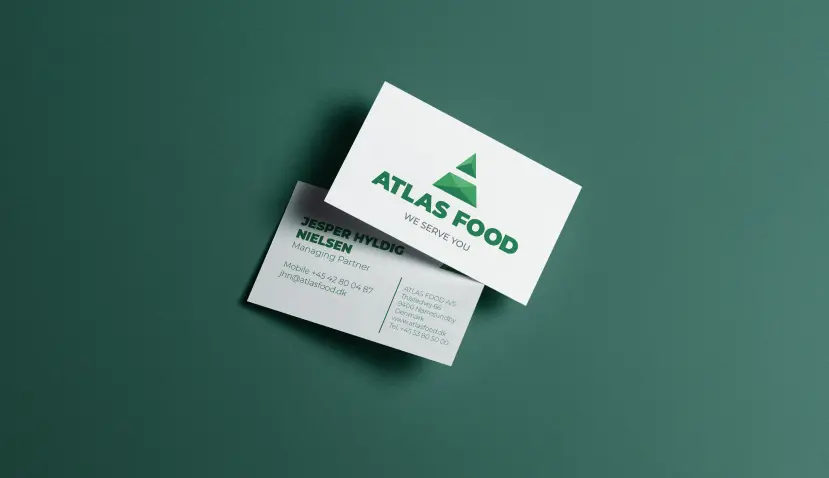 Atlas food visitkort