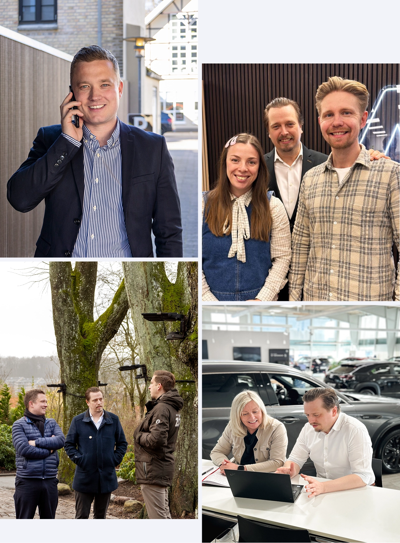 Billedkollage med kunderelationer