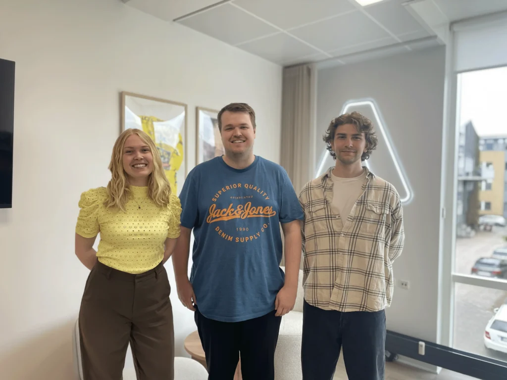 Fra venstre: Rikke, Daniel og Alexander